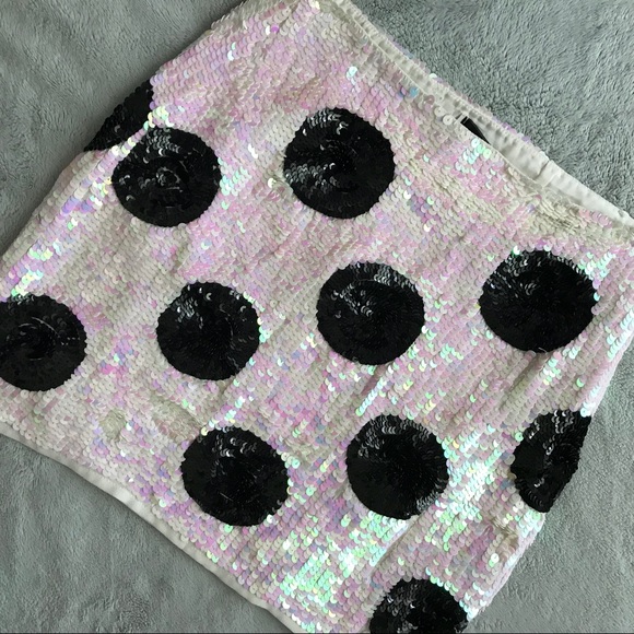 ASOS Dresses & Skirts - ASOS Spot Sequin Skirt Iridescent Polka Dot Mini